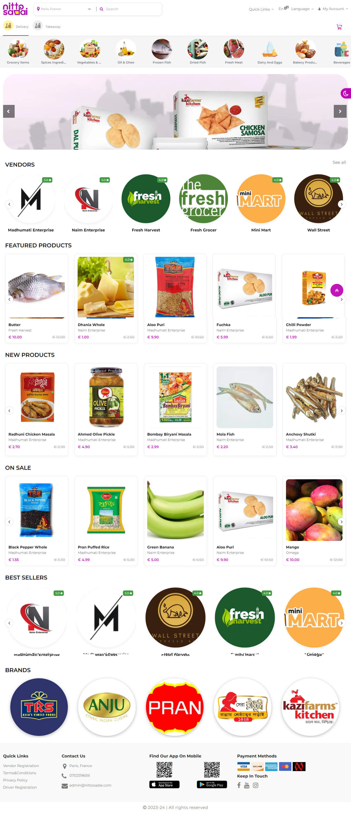 NittoSadai eCommerce Website Full View